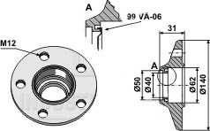 Väderstad lejehus Ø140mm/ø40 mm